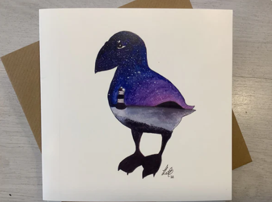 Stargazing Penmon Puffin Card