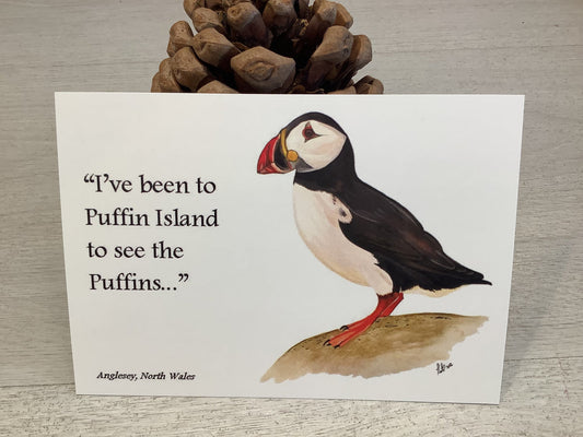 I've Been to Puffin Island Postcard